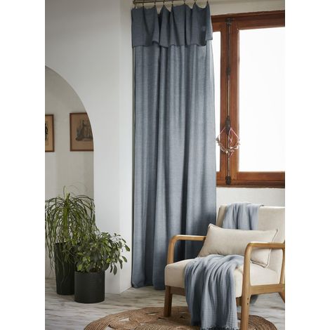 Rideau ajustable + 8 anneaux pince 140 x 270 cm "Lysandre" Lyocel L'effet Papillon