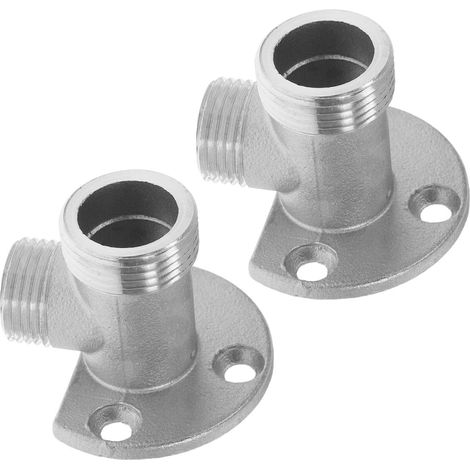 2 Pièces Adaptateur pour Robinet Cuivre Argenté (1/5)