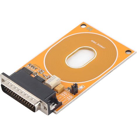 Adaptateur RFID jaune émetteur métallique avec fonction de Protection en lecture et en écriture pour programmeur IPROG