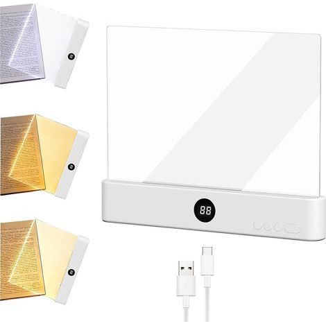 Rechargeable LED Reading Lamp, 3 Colors, Timer, Portable Book (1/5)