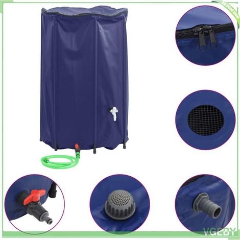 Réservoir d'eau de pluie pliable - FAFEICY - 156002 - 1000 L - PVC - Robinet & tuyaux (1/5)