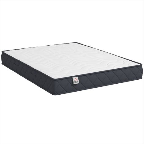 Matelas double 140x190 cm en mousse à mémoire de forme 20 cm, certifié Oeko-Tex, pour chambre adulte (1/5)