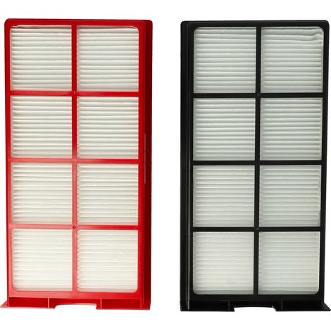 vhbw Filterset kompatibel mit Zehnder ComfoAir 225, 200 Lüftungsgerät - Luftfilter G4 / F7 (2 Stück), 29 x 15 x 5 cm, Weiß / Rot / Schwarz