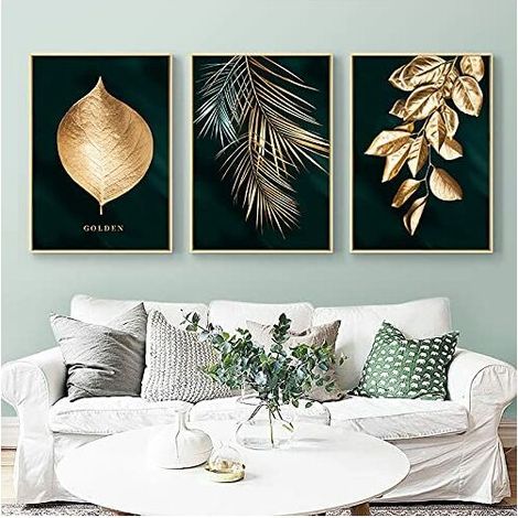 Tableau Décoration Murale - Set de Poster Premium pour la Maison, Bureau, Salon, Chambre, Cuisine-Style Moderne - Impression sur Toile - Décoration Unique - 30 x 40 cm - 3 pièces - sans Cadre (1/5)