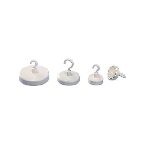 magnetoplan Crochet magnétique (Ø) 47 mm rond, avec crochets blanc 1 pc(s) 52647 (1/5)