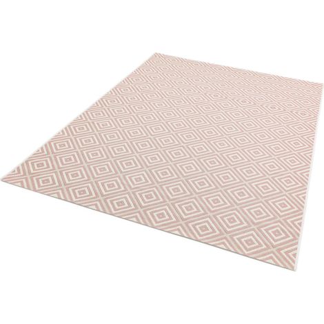Patio Modern Pink Jewel Flatweave Garden Kitchen Indoor Outdoor Rug Floor Mat Medium 120 x 170 cm (4'x5'6") (1/4)