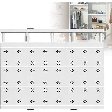 Étagères Réglables pour Armoire, Largeur 42 cm Étagères Extensibles sans perçage, Télescope sans clou, Séparateur d'étagères pour armoire, armoire, salle de bain, cuisine (Longueur 38 à 60 cm)