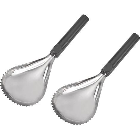 2 gezackte, kürbisförmige Eiscrusher für Zuhause, Küche und Teestuben. Einfache Handhabung, Metallgriff, schwarz. (1/5)