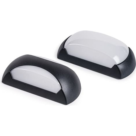 Plafoniera Led 12W 230V Ip65 Nero  4000K (Lampo Cod. Ely12Wnebn)