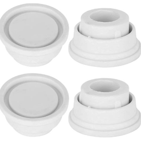 Lot de 4 bouchons caoutchouc pour échelle – Amortisseurs de barreaux blancs – Protège les marches, accessoire sécurité (1/5)