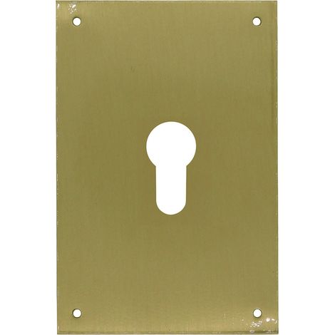 Plaque Entrée Clé Poire Laiton Satiné, Forme Poire - Micel