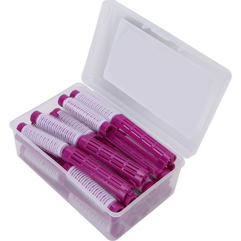 20 Bigoudis de permanente souples, rouleaux à friser violets, kit coiffure professionnel pour cheveux volumineux, accessoires de mise en plis (1/5)