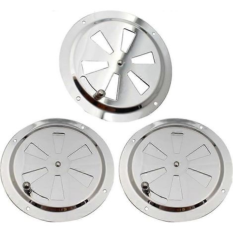 Grille de ventilation ronde en acier inoxydable, rosace de ventilation 125 mm, grille de ventilation réglable (1/5)