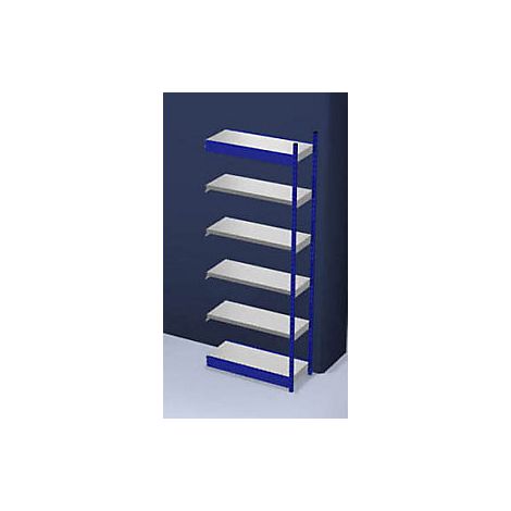 Stabil-Steckregal  einseitig  Regalhöhe 2500 mm  blau/verzinkt (1/3)
