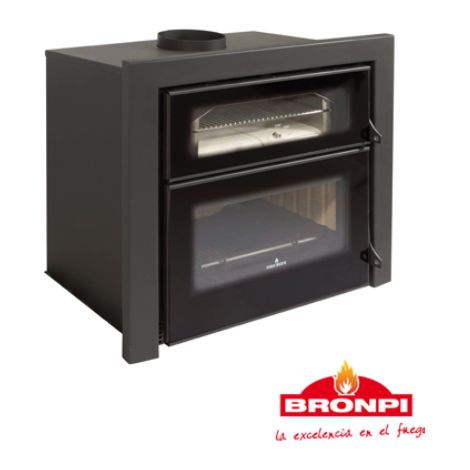 BRICOSOL HORNO DE LEÑA INSERTABLE FUNDICIÓN BRONPI MODELO EVEREST VISION