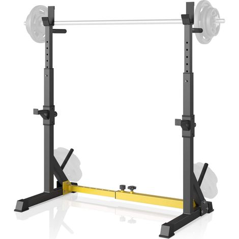 LIFERUN Repose Barre Musculation, Barre Horizontal Barbell Rack, Support Squat, Banc Bench Press, Repose Haltère Réglable Barre de Squat, Salle de Fitness à Domicile, Charge 250kg (Sans Haltères) (1/5)