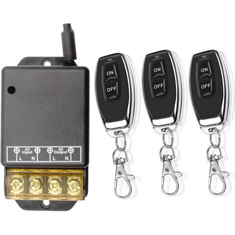 EASYCOMFORT Interrupteur sans fil à distance 30A pour système de sécurité, pompe, porte de garage et rideau (1/5)