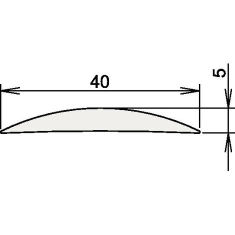 Seuil en aluminium 090 3-111 L.1215mm argent alu elox.ATHMER