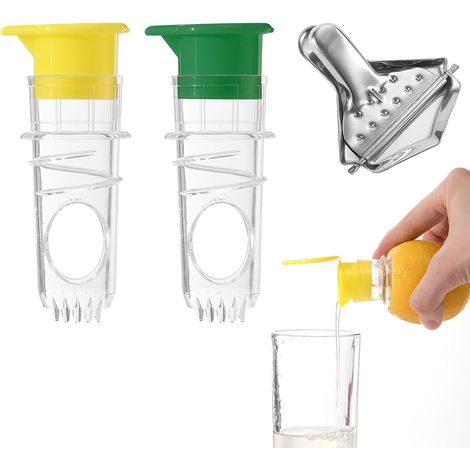 Lot de 2 presse-agrumes manuels - Presse-agrumes en acier inoxydable - Bec verseur citron vert éléphant