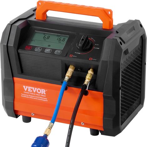 Station de Récupération Fluides Frigorigènes 1 HP, Machine de Récupération de Réfrigérant Portable, Double Cylindre, Moteur sans Balais de 3000 tr/min, pour Auto, Climatisation, CVC Domestique (1/5)