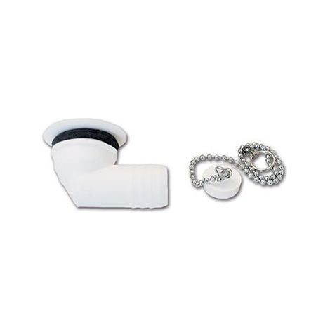 Imline – Bonde coudée biseautée 31 mm – Évacuation rapide pour éviers et lavabos camping-car – Installation facile et étanchéité optimale