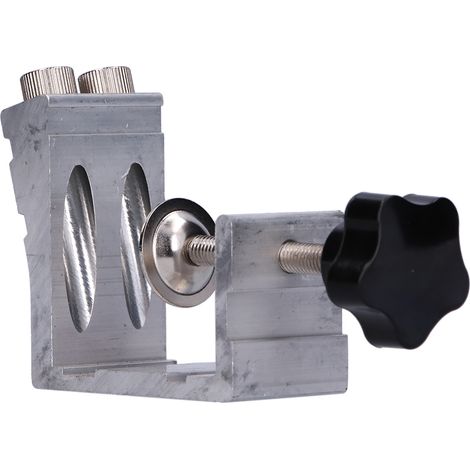 Kit de 49 gabarits de perçage pour le travail du bois (9 mm), angle de 15°, en alliage d'aluminium résistant. (1/5)
