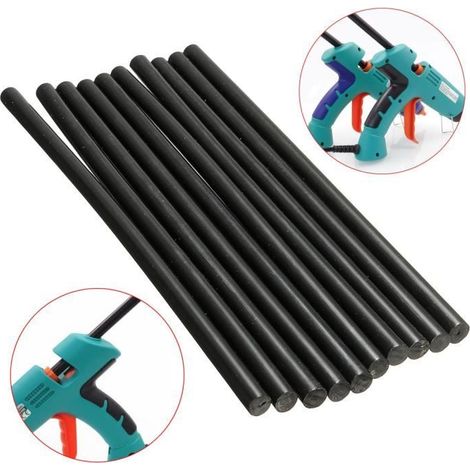 10pcs Débosselage Sans Peinture PDR Bâton Colle Noir Réparation (1/4)