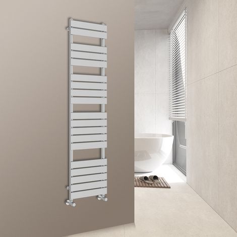 WarmeHaus Flat Panel Bathroom Heated Towel Rail Radiator Ladder Chrome 1800x450mm (1/5)