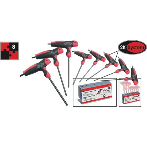 Vigor llaves Torx acodadas gris juego 8 piezas