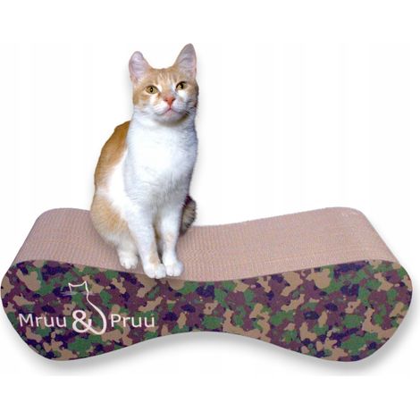 Tiragraffi per gatti Mimi mimetico 70x23x24 cm MruuPruu (1/5)