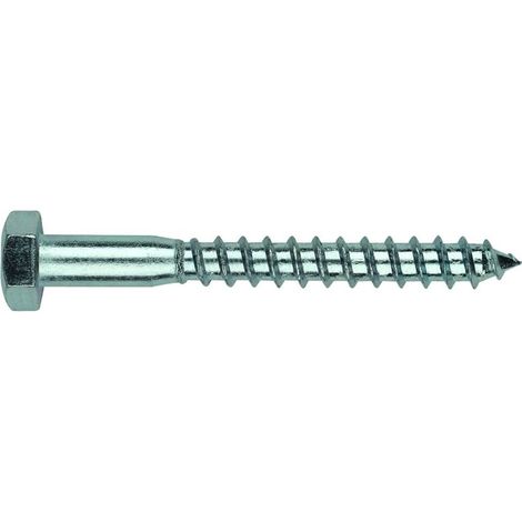 TORNILLO CON ROSCA PARA MADERA Y AGLOMERADO Y CABEZA HEXAGONAL DIN-571 8 X 180