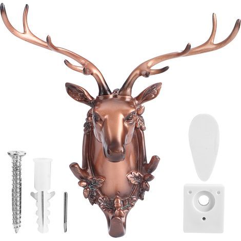 Wandhaken aus Kunstharz in Tierform für Handtücher, Mäntel, Hüte und Schlüssel, Antik-Kupfer (1/5)