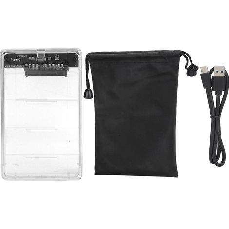 Étui pour disque dur 2,5 pouces Type-C vers SATA Mobile 3.1 Haute Vitesse, boîtier pour SSD HDD SATA vers USB (1/5)