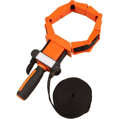 Pince de Bandeau à Cliquet Multifonction de Ceinture Support d'angle pour Bandeau, Sangle Polygonale Réglable, 4 Machoires Porte-Cadre Réglable Reliure Outil De Travail du Bois (1/5)