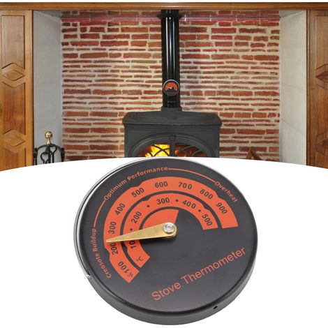 Bimetall-Magnet-Ofenthermometer, Aluminiumlegierung, breiter Temperaturbereich 0–500 °C, 100–900 °F, ±10 °C Genauigkeit, 55 g (1,9 oz) für Zuhause, Kamin, Rauchabzug, Magnetschaufel (1/5)