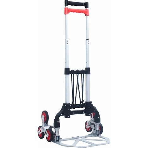 Chariot d'escalier pliable 70 kg Aluminium Argenté (1/5)