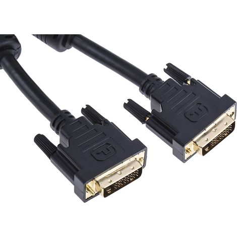 Câble DVI 2m RS PRO, DVI-D à liaison double vers DVI-D Mâle vers Mâle ( Prix pour 1 ) (1/3)
