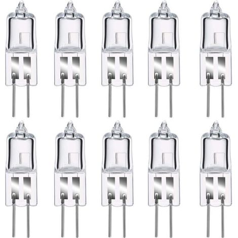 Ampoules halogènes G4 35W 12V, blanc chaud 2800K, gradable capsule transparente 10 pièces (1/5)