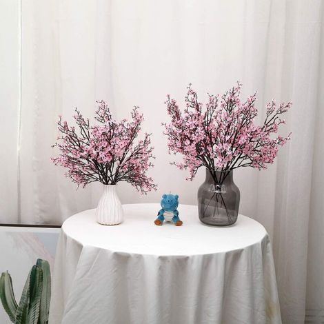 Bouquet di 6 fiori artificiali di gypsophila per centrotavola autunnale (1/3)