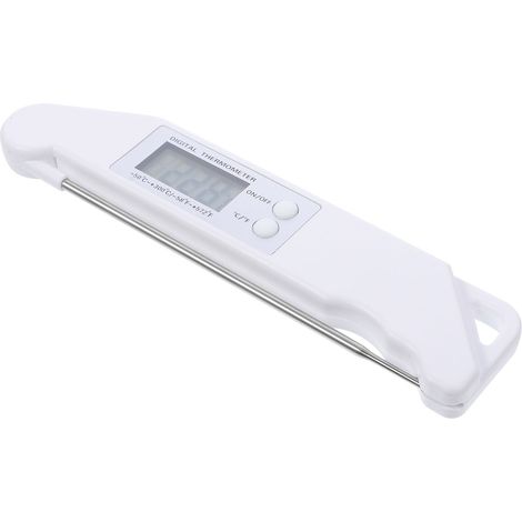 Thermomètre de Cuisine et Barbecue Digital Pliable, Sonde en Acier Inoxydable, Blanc (1/5)