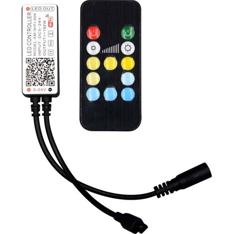 Controller Wifi per Strip LED 12V/24V Dimmerabile con Telecomando 24 Tasti Compatibile con Amazon Alexa e Google Home SKU 2902 (1/5)