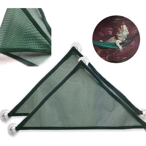 Hamaca de 2 piezas, Hamaca para reptiles, 333333 cm, Malla transpirable, ajolotes, anolis, geckos, serpientes, camaleones, etc, Verde (1/5)