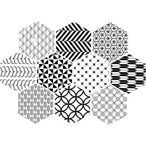 10 pièces Lot de Stickers Sol Antidérapants Hexagonaux Autocollants Muraux Étanches pour Cuisine et Salle de Bain Faciles à Poser et Nettoyer Décoration Pratique et Sécurisée (1/5)