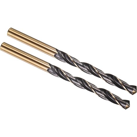2 Pièces 6.7mm Foret Hélicoïdal Finition Noire et Dorée pour Métal (1/5)
