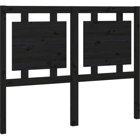 Maison Exclusive - Kopfteil Schwarz 125,5x4x100 cm Massivholz Kie