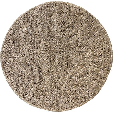 the carpet Kansas In- und Outdoor Teppich im natürlichen Jute-Look, wetterfest, geeignet für Terrasse, Natur, 080 x 080 cm (1/4)