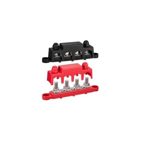 Bloc de Distribution Bornier 12V 24V 48V DC 250A BusBar avec 4 x M10 Boulons et 3x M4 Vis, Bornier Electrique Batterie Boc de Distribution d’alimentation pour Voiture, Camion, Bateau, Solaire (1/5)