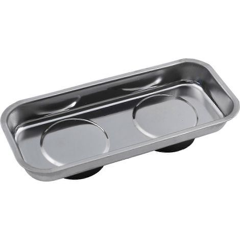 Plateau magnétique carré à ventouse en acier inoxydable, bol magnétique permanent 150 x 65 mm (1/5)