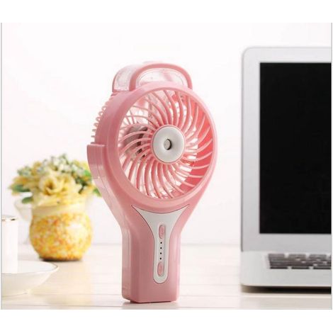 Ventilateur de poche mini, brumisateur rafraîchissant rechargeable par USB, rose (1/5)