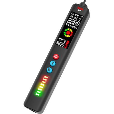 Digitales Multimeter X2, LCD-Bildschirm, Infrarot-Temperaturmessung, AC/DC-Erkennung, Durchgangsprüfung
